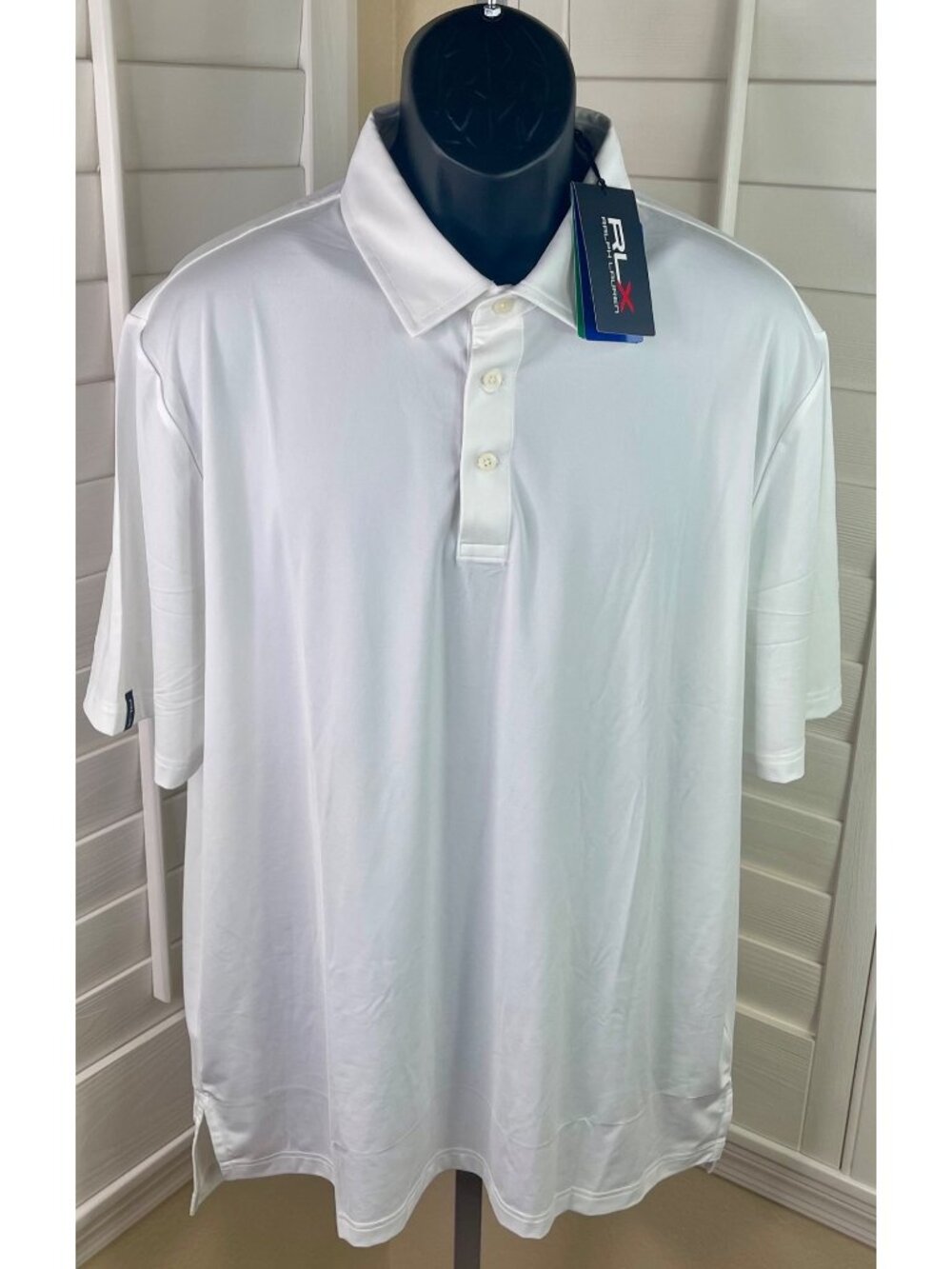 RLX Ralph Lauren Wicking White Performance Polo Shirt - Men’s XL - NWT $110.00